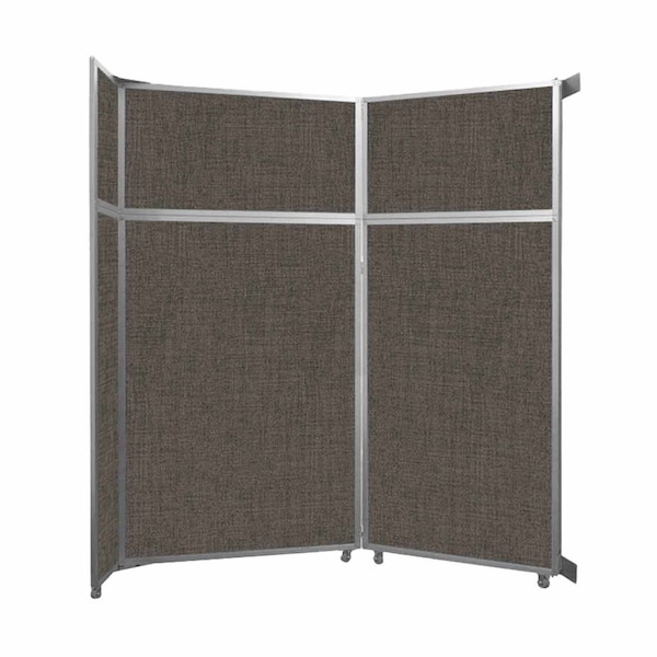 Operable Wall Folding Room Divider 7'11" x 8'5-1/4" Mocha Fabric